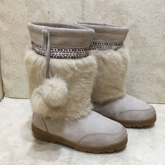 MINNETONKA LEATHER CARSON MUKLUK BOOTS - Picture 1 of 12